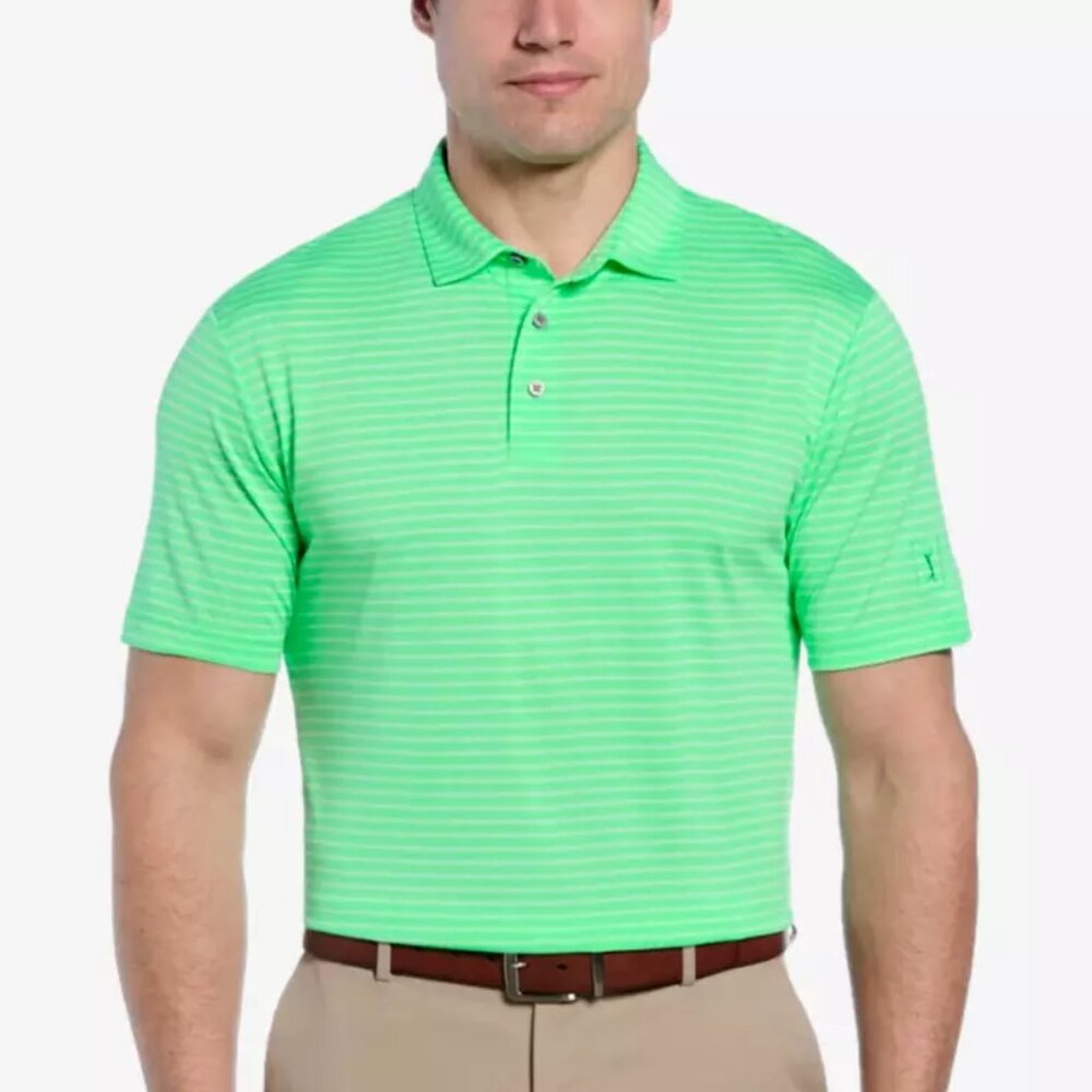PGA Tour Men's Heather Feeder Polo Shirt